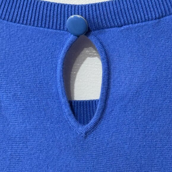 NWT Talbots Sz 3X Women's Sweater Tunic 3/4 Sleeve Blue Berry Cotton/Cashmere - Picture 8 of 12